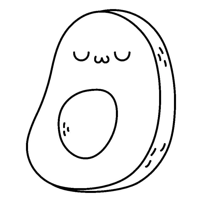 Coloring book sleeping avocado